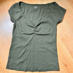 Old Navy  green sweetheart ribbed top Photo 0
