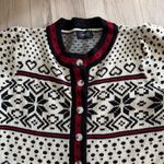 Cider  cardigan cropped sweater hearts red and black cardigan Size Large Photo 5