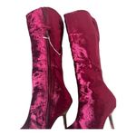 Colin Stuart  Red Velvet Leather Mid Calf Pointed Toe Heel Boots Size 7M Photo 14