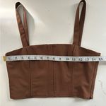 ZARA  Brown Structured Crop Tank Top Size Small Photo 3
