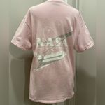 l*space NASA Logo Light Baby Pink Short Sleeve Graphic Printed Tee T-Shirt - Small Photo 5