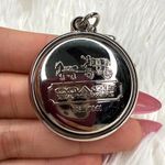 Coach RARE 1.5"  Medallion Round Hang Tag Bag Charm Key Fob Silver Metal Photo 1