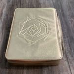 Lancome Train Case Travel Bag Makeup Large Square Gold Zipper Photo 2