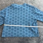 Madewell Teal Floral Embroidered Blouse Photo 4