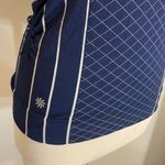 Athleta  Women's Navy White Finish Fast Line Tee Performance T Shirt Stretch Photo 2