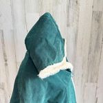 Vintage‎ Genuine Leather Shearling Lined Hooded Coat Winter medium Green Size L Photo 4