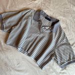 Karen Scott Stripped Cropped Polo Photo 0