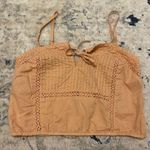 Aeropostale  Orange Lace Inset Cropped Cami Size Small Photo 0