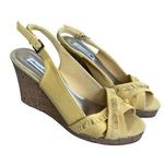 American Eagle yellow wedge heel sandal size 7.5 Photo 0