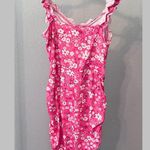 SheIn  Pink Floral Ruffle Sleeveless Bodycon Dress XL (US 12) Photo 8