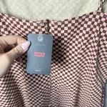 Levi's Womens Mini Dress Square Neck Cotton Pink Checkered Casual Size L Photo 8
