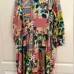 LULALIFE L Australian Boho Boutique Tropical Dress Green Size L Photo 8