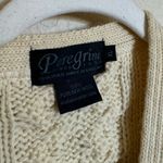 Vintage Peregrine Chunky Cable Knit Fisherman Wool Sweater Cardigan Sz XL Irish Photo 2