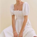 Reformation  Marella Linen Midi Dress in White 6 Photo 2