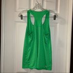 Danskin  Now Green Striped Scoop Neck Sleeveless Tank M Photo 5