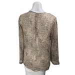 Urban Outfitters Pins & Needles Beige Leopard Long Sleeve Button Up Shirt Top S Photo 1