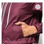 Zine Jaynie Burgundy Crop Windbreaker Jacket Size M Purple Size M Photo 3