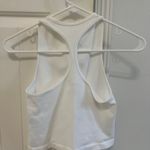 Free People  White Cropped Racer Back Tank Top Photo 4