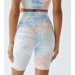 Electric & Rose Womens Medano Printed Bike Shorts Pastel Tie Dye Blue Pink XS Photo 1