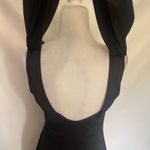 Camille La Vie Beaded Floor Length Gown Sz 6 Black Back Cowl Witchy Glam Goth Photo 12