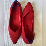 Rothy's  Vibrant Red Flats with Blue Accents Photo 1