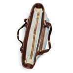 Dooney & Bourke East West Canvas / Leather Trim Donegal Crest Tote Shoulder Bag Photo 3