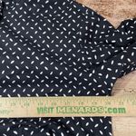 Diane Von Furstenberg  Women's Collarless Shirt Button Up Black Dot Top P Photo 4