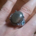 Venus Jasper and Sky Blue Topaz Stainless Steel Ring (Size 7) Photo 9