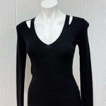 EXPRESS  Black Ribbed Knit Sweater Photo 3