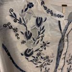 Free People  White Embroidered Henley Top | XS | Boho Cottagecore Western Photo 5