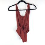 ANDIE  Swim Straddie One Piece Swimsuit Open Back Removable Cups Sienna XS Photo 1