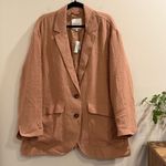 Madewell NWT Size 2X Cotton Linen Relaxed Larsen Blazer Minimalist Career Preppy Photo 1