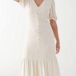 & Other Stories & other stories cream midi dress Button-Down Puff Sleeve Maxi bridal engagement Photo 8