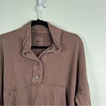 Aerie Mock Neck Cropped Pullover Brown Sz XS Photo 2