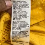 Maeve Anthropology  size 6 Yellow Eyelet Ruffle Tilly Sleeveless Top 100% cotton Photo 9