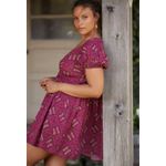 Anthropologie ‎ Boho Gauzy Short Sleeve Pullover Mini Dress Purple Size Small Photo 1