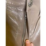 Abercrombie & Fitch A & F Beige Gray Faux Leather 90’s Straight Ultra High Rise Pants EUC Sz 28/6L Photo 4