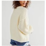 Free People  Dream Cable Crew Neck Sweater, Cream | Size Small Photo 1