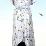 Prómesa Promesa High-low Wrap Dress Light Blue Floral Asymmetrical Spring Summer Sz M Photo 1