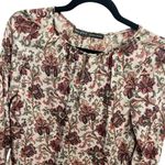ZARA  Multicolor Floral Print Blouse Top Size XS Filigree Paisley Floral Boho Photo 1