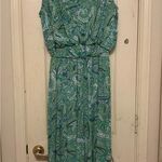 London Times  Green & Blue Paisley Print Size 16 Romper.             2084 Photo 7