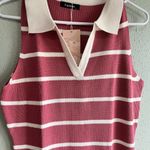 Amazon Striped Pink and White Sleeveless Dress Photo 2