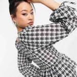 Topshop Plaid Peplum Blouse Photo 5
