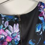 Betsey Johnson Black Floral Cap Sleeve Sheath Dress Photo 5