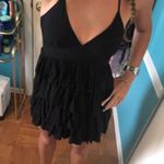 H&M Black Ruffle Halter Dress Photo 0