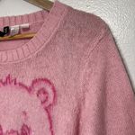 Divided By H&M Pink Fuzzy CareBear Cropped Sweater Size M Photo 1