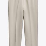 ZARA Cream Trousers with Classic Pleats Photo 1