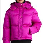 NWT LAUREN RALPH LAUREN Women's Oversized Satin Down Coat Pink Size M Photo 4