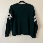 Brandy Melville  Varsity Sweater Green White  One Size OS Photo 1