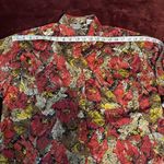 Cotton Express  Floral Rhinestone Button Down Long Sleeve Loose Blouse S Photo 5